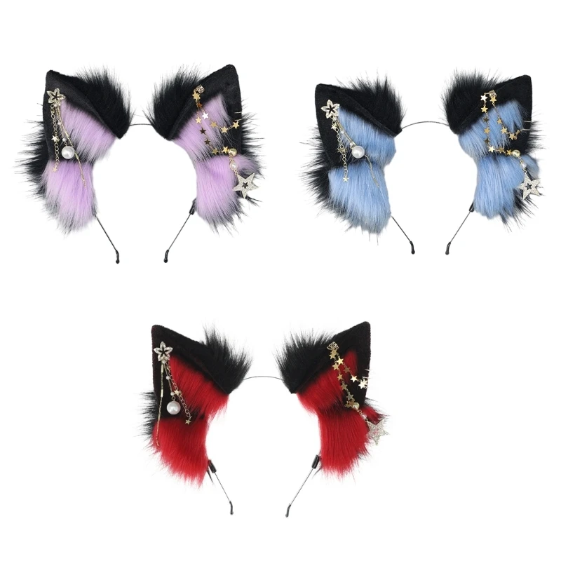 

2XPC Handmade Anime Cosplay Props Cat-Ears Halloween Party Role Playing Headband