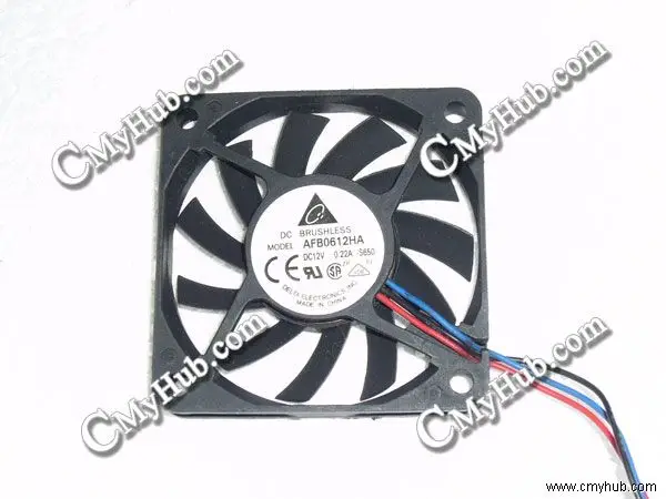 Для Delta Electronics AFB0612HA DC12V 0 22A 6010 6 см 60 мм 60X60X10 3-контактный 3-проводной охлаждающий