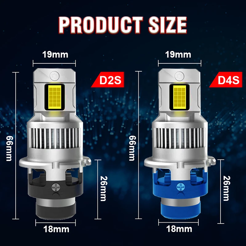 D2S Светодиодные фары Canbus Ксеноновые лампы 35 Вт 55 Вт HID D4S D2S D2R D4R 6500K Белый 30 шт. 9054 CSP Чипы 1:1 Светодиодная лампа Plug&Play 12 В 24 В (art.: 3920ccea4ac4e) - 3920ccea4ac4e