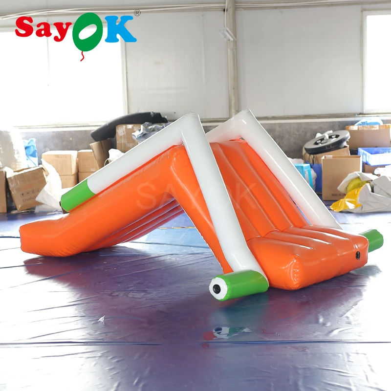 

Sayok 3x1.2mh Inflatable Mini Slide Inflatable Water Slide with Air Pump for for Swimming Pool Seaside Lake Water Park Equipment