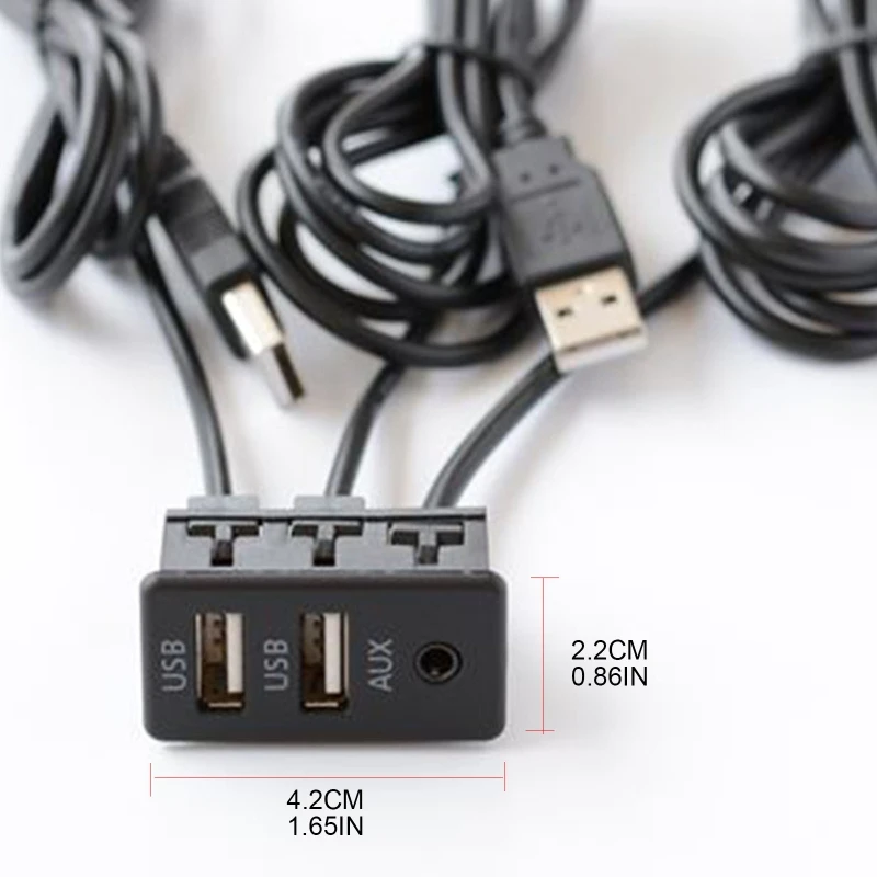 Универсальный автомобильный утопленный кронштейн с USB-портом для панели автомобильной лодки 3,5 мм AUX Удлинительный Кабель-адаптер для грузовика мотоцикла водонепроницаемый