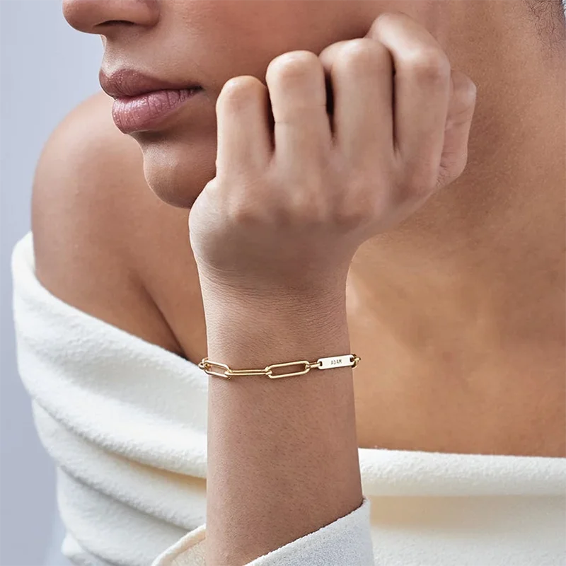 

Новый Регулируемый браслет из нержавеющей стали