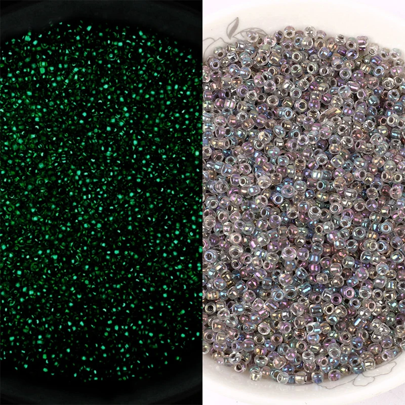 165 шт./лот 3 мм светящиеся прозрачные стеклянные бусины японская форма 8/0