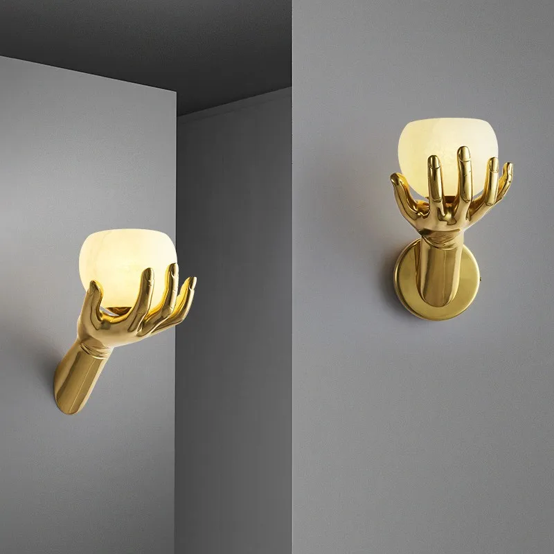 

Modern designer art cloud stone Wall Lamp decorative Lights Creative bedroom cafes model room wall sconces Led