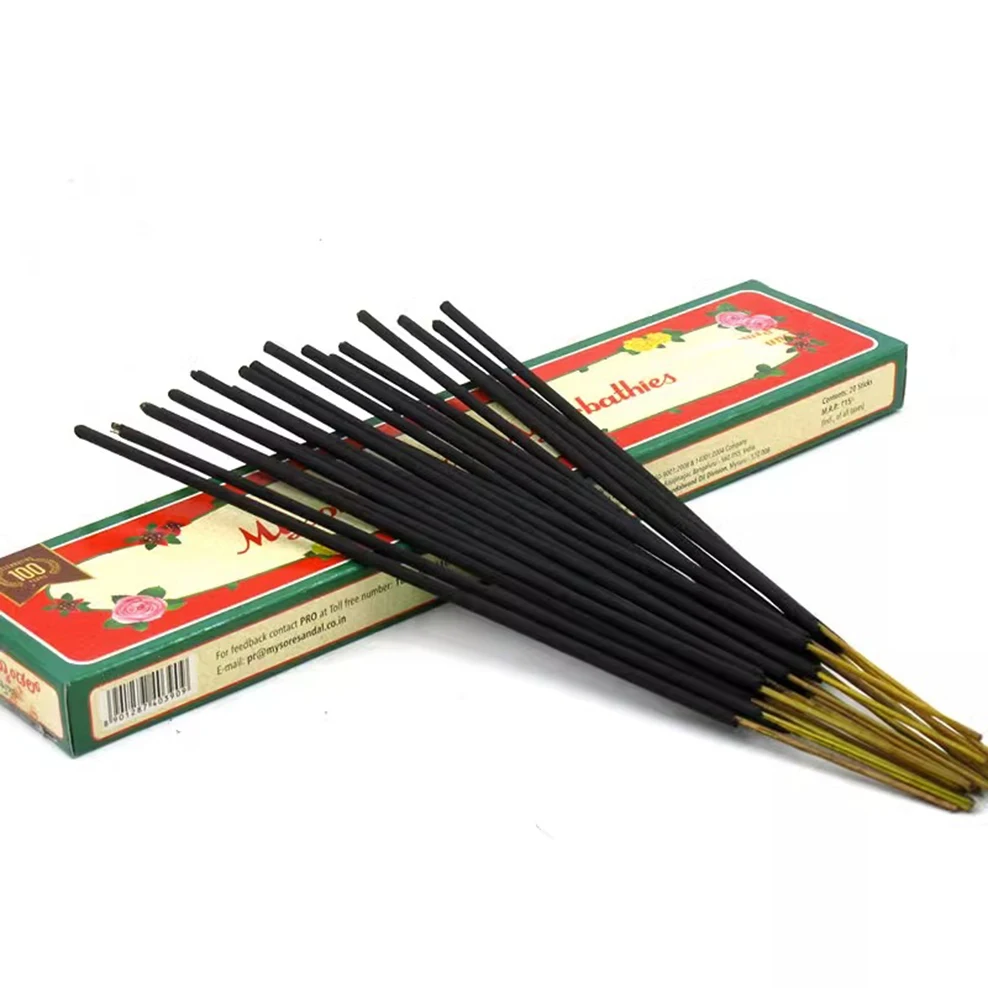 

12 Boxes India Mysore Sandal Stick Incense Handmade Natural Incense Home Indoor Decompress Calm Incense 20 Sticks/Small Box