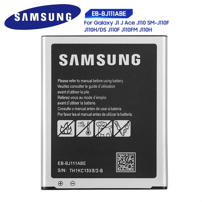 Оригинальная запасная батарея для Samsung Galaxy J1 J Ace J110 EB-BJ111ABE J110H J110F J110FM 100% мАч |