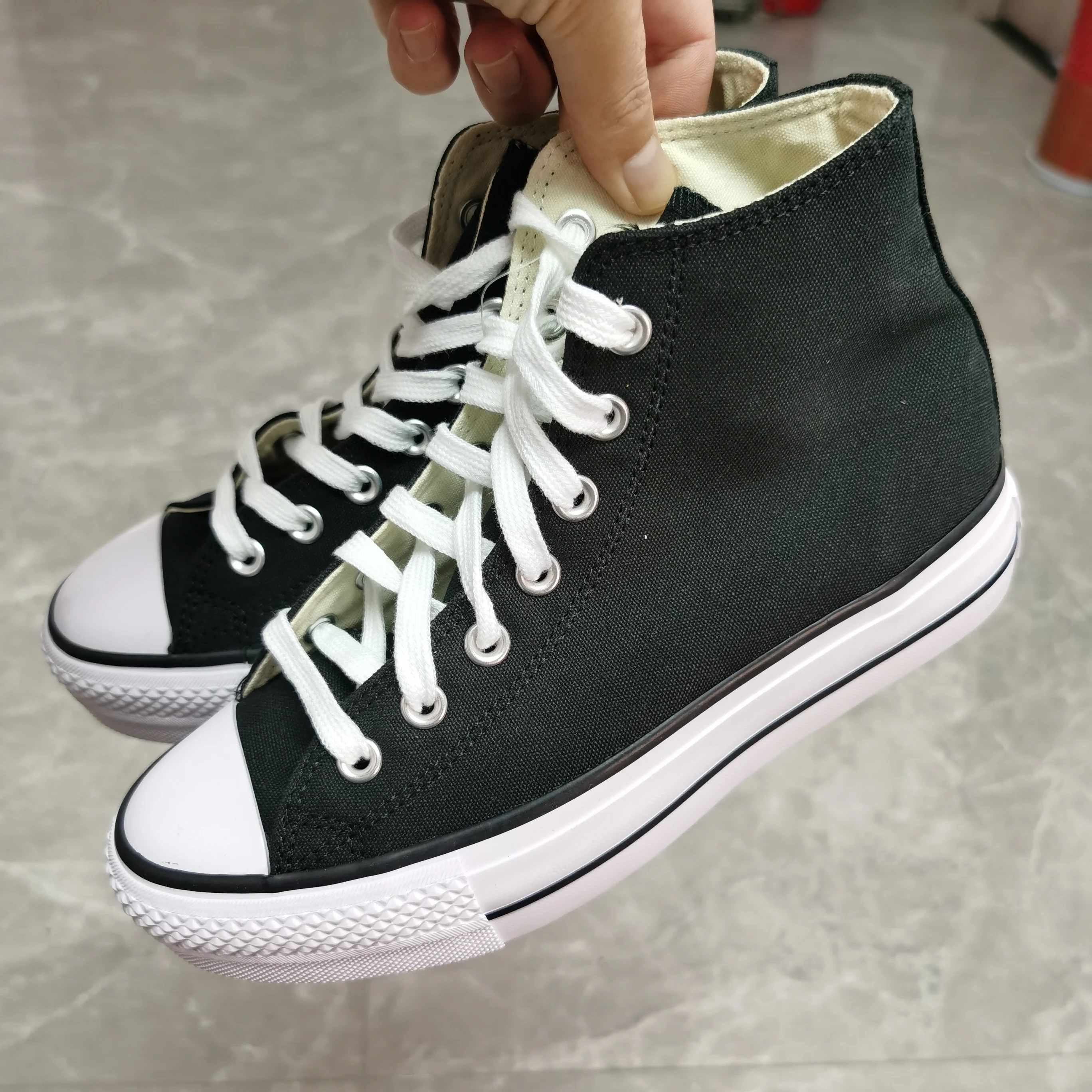 

Summer Women's Skateboard Sneakers Platform High Canvas Height Increasing Men Fashion Designer Sneakers White Black Casual Shoes