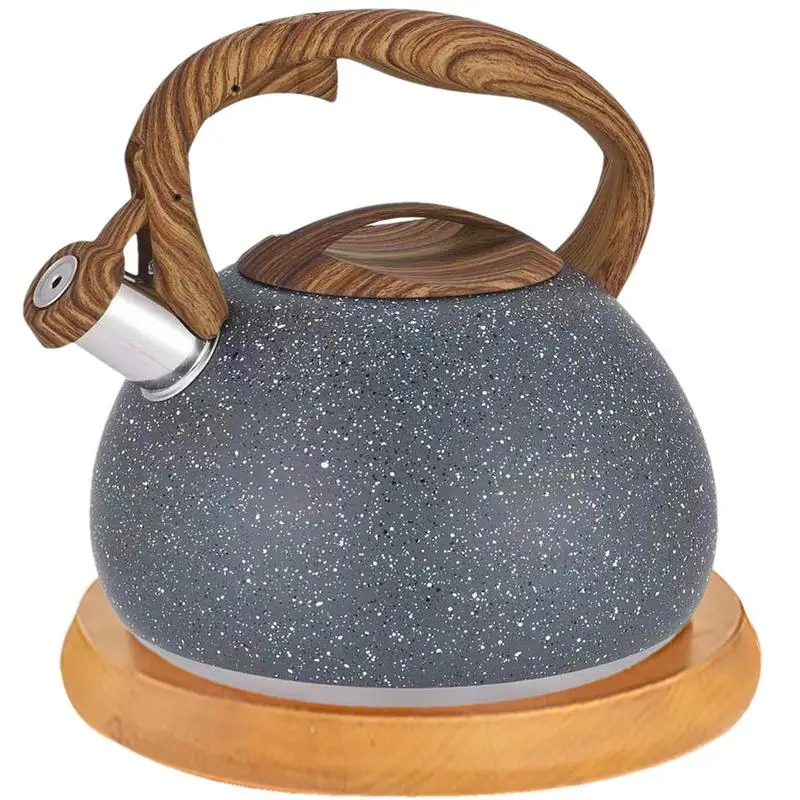 

Whistling Tea Kettle Stainless Steel Teapot With Whistle 3L Stovetop Teapots With Anti-Scalding Handle For Boiling Water Coffee