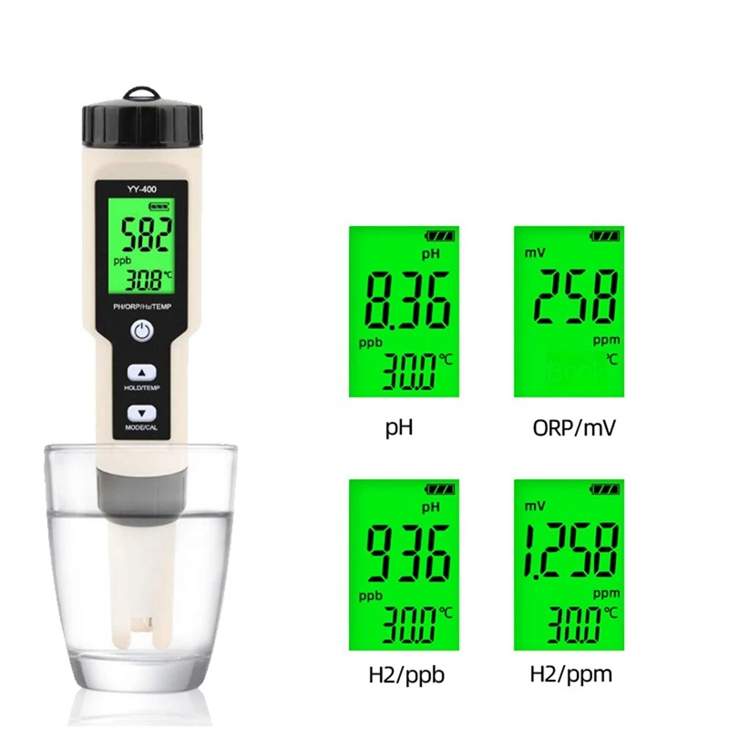 Аквариумный pH-метр ORP H2 TEMP тестер с богатым водородом портативная ручка