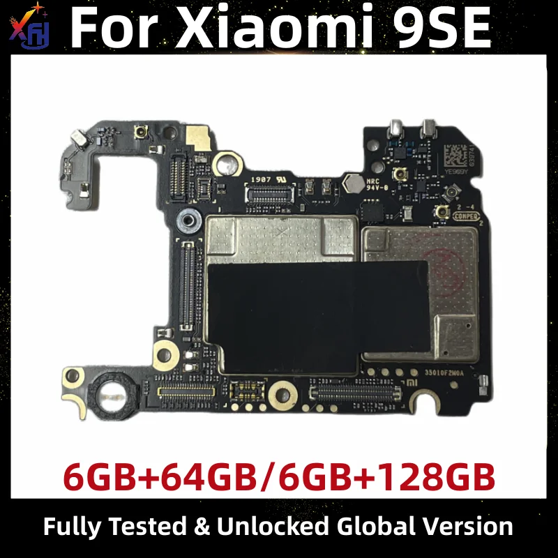 

64GB 128GB Global ROM Motherboards For Xiaomi Mi 9SE Mi 9 SE Unlocked Logic Board Mainboard With Google Playstore Installed