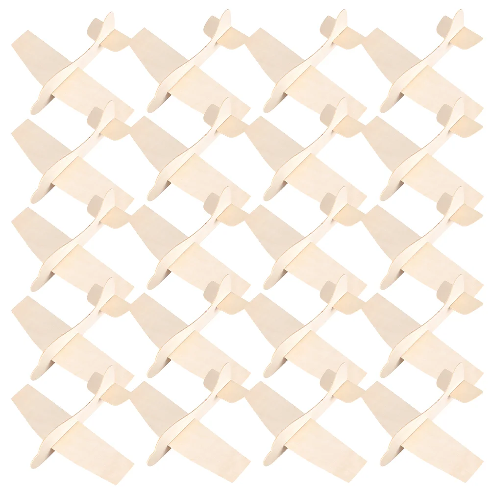 

20pcs Wood Assemble Airplane Models Wooden DIY Blank Painting Plane Party Favors