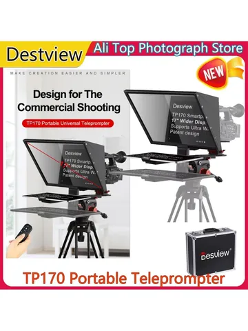 Портативный универсальный телесуфлер Bestview TP170 для цифровой зеркальной камеры, фотостудии, iPad, смартфона для записи интервью, телесуфлер