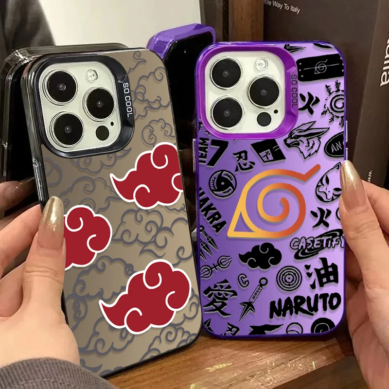 Чехол для телефона iPhone 14 16 15 13 12 11 Pro Max XS X XR 8 7 Plus SE 2020 N-Narutos противоударный матовый