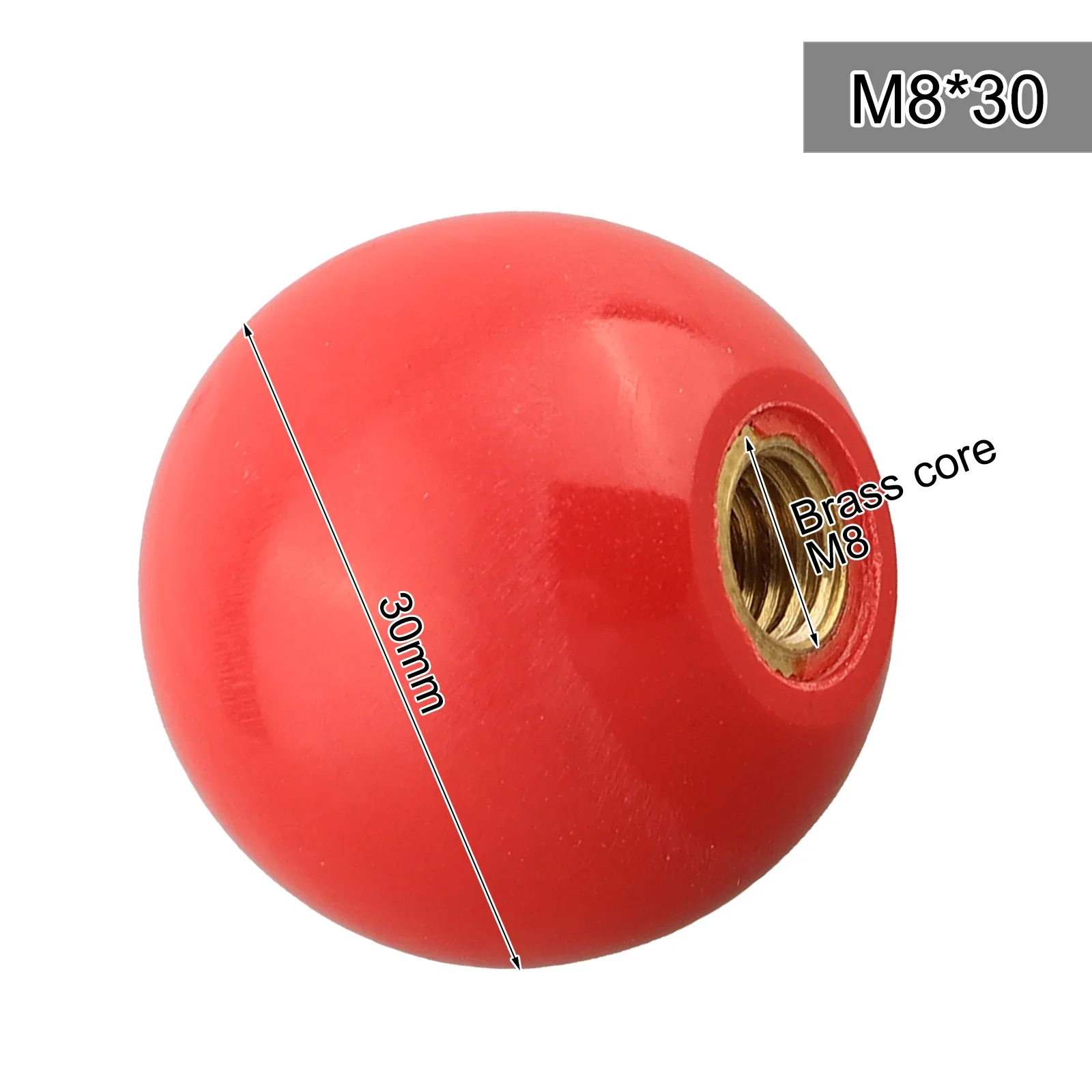 

1 шт., шаровая гайка ручки станка для токарного станка, механическое оборудование, бакелитовый шарик, латунный сердечник, аксессуары для электроинструментов, шаровая гайка с ручкой