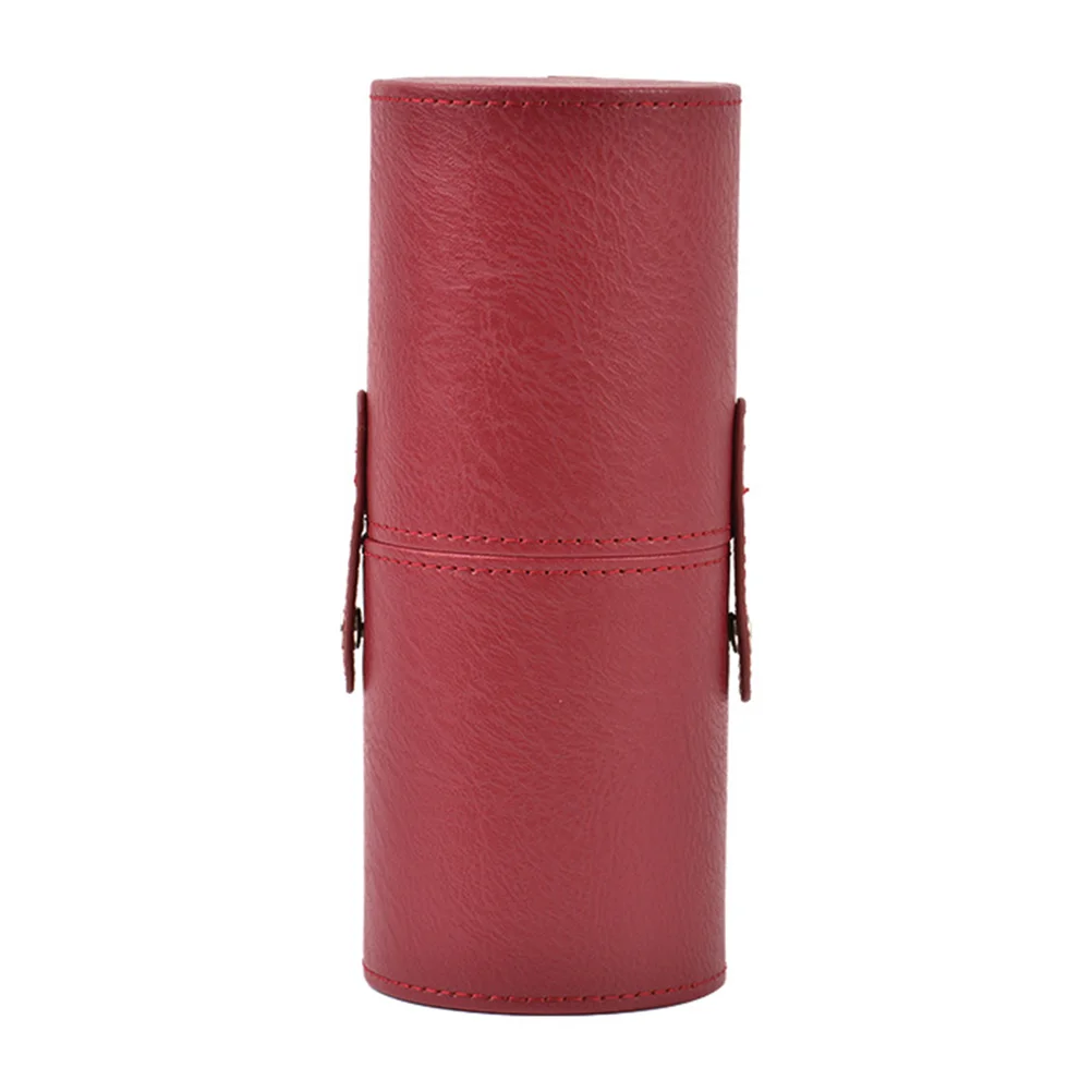 

Makeup Brush Storage Tube Beauty Tools Storage Cylinder PU Brush Barrel Box