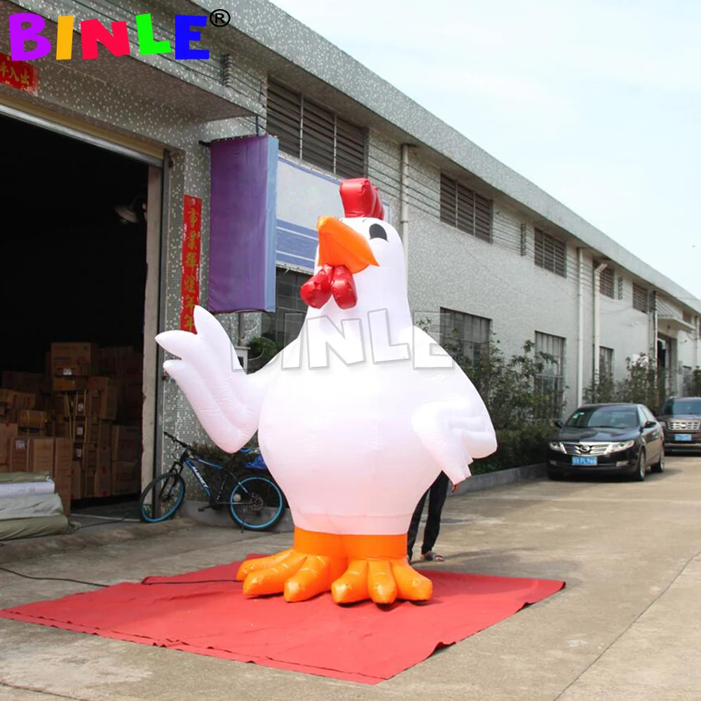 Hot Sale White Giant Inflatable Chicken Balloon Mascot For Advertising | Toys