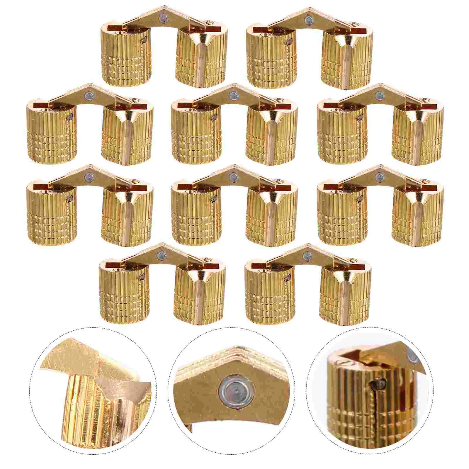 

10pcs Invisible Furniture Hinges 10mm Cylindrical Cabinet Hinge for Home