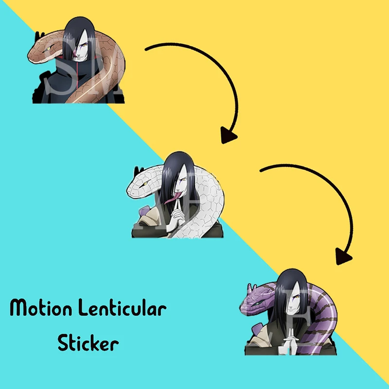 

Anime Orochimaru Motion/Moving 3D Car Sticker Cartoon Waterproof Decals Home dcor wall Stickers for Laptop, Refrigerator, Etc