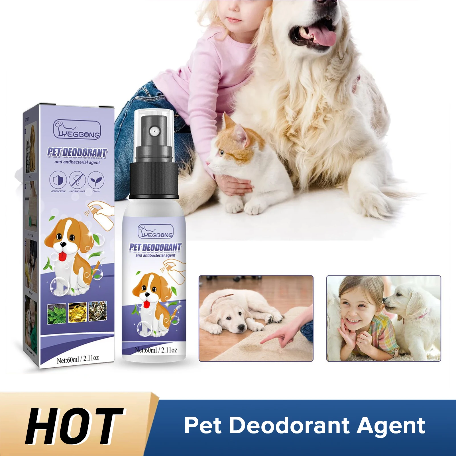 Natural Fresh Cat Body Perfume Scent Removal Odor Eliminating Urine Smell Long-lasting Pet Perfume Liquid