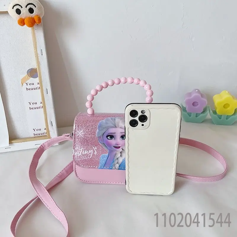 Disney Tote Bag Mini Handbag for Girls Frozen Cute Cartoon Frozen Shoulder Bag Crossbody Bag Princess for Kindergarten Students