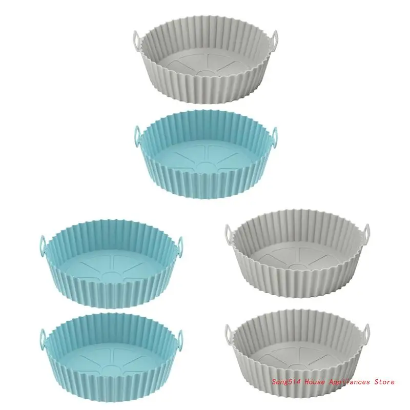 

2Pcs Heat Resistant Silicone Pot Air Fryers Oven Baking Tray Replacement Silicone Air Fryers Liners Dishwasher Safe 95AC