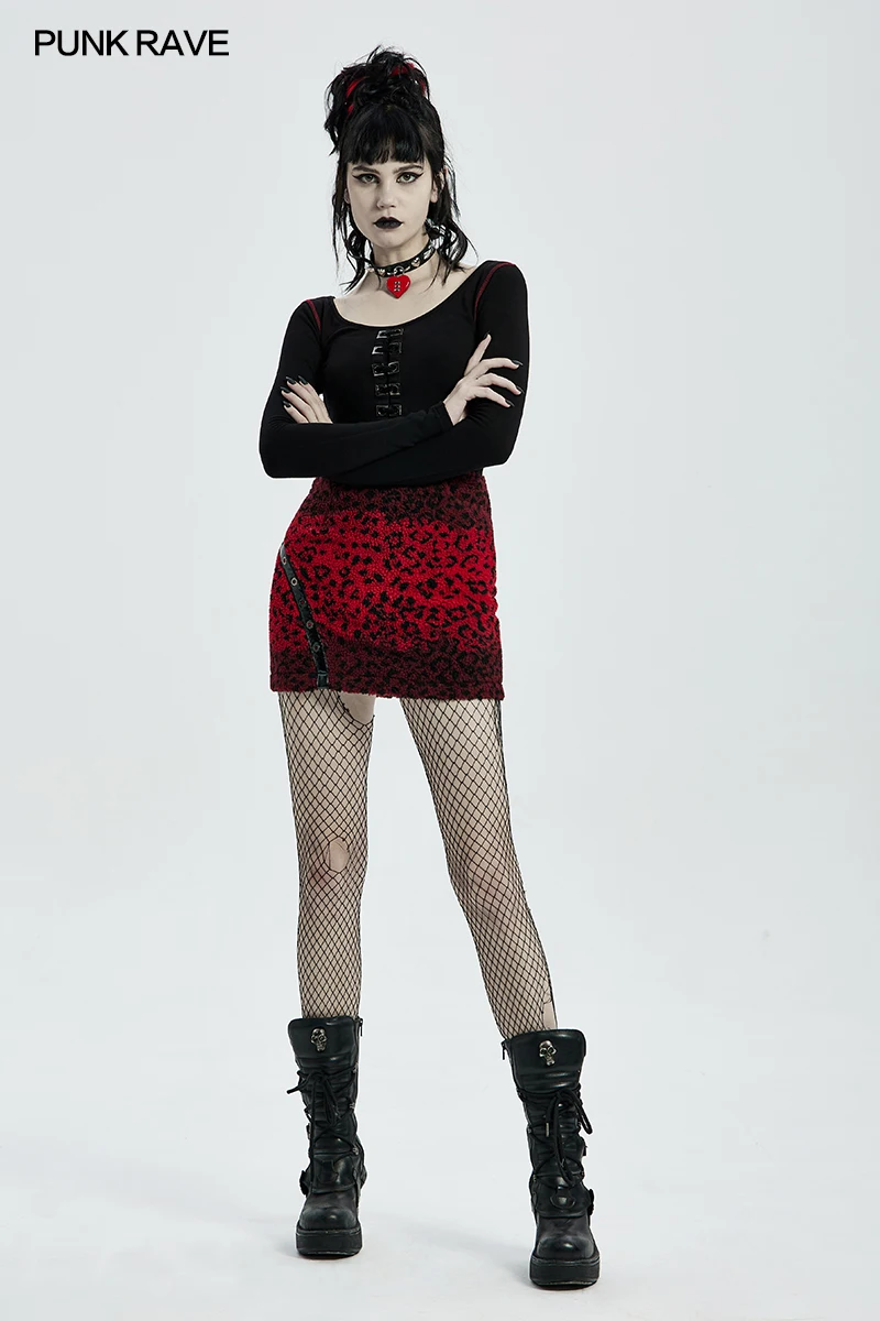 Женская Повседневная юбка в стиле Панк RAVE камуфляжная облегающая флисовая из