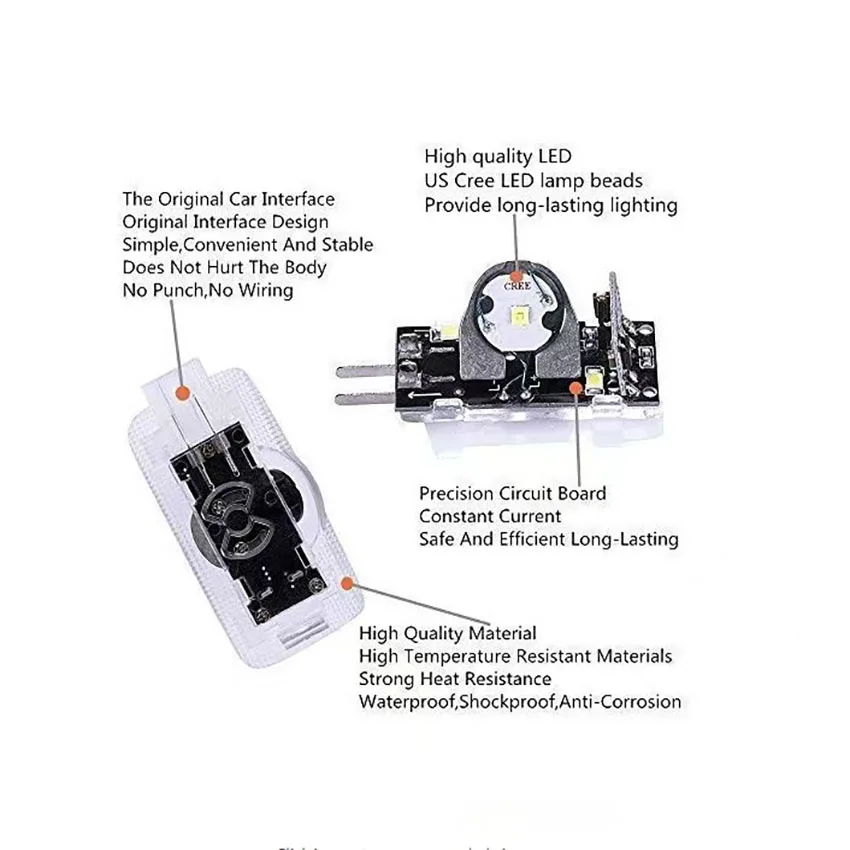 

2PCS LED Car Logo Door Light Courtesy Laser Projector For Lexus ES350 IS200 ES300 RX350 300 330 RX450h GX470 ES250 Car Goods