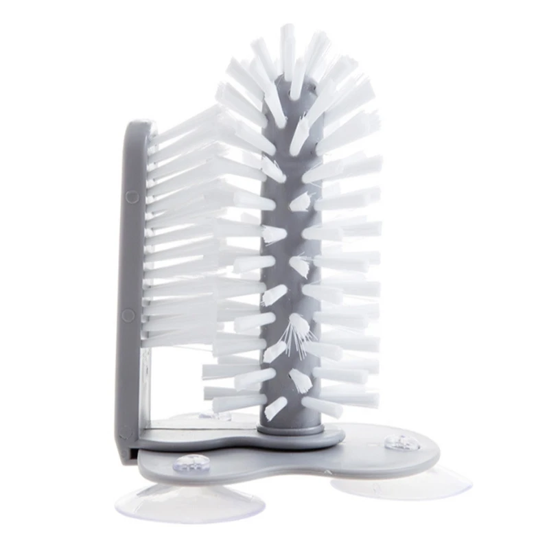 

Настенная щетка с присоской для чистки 2 в 1, ленивый термос для бутылок, стеклянный очиститель для дома, кухни, вращающаяся чашка для воды, чашка для чая