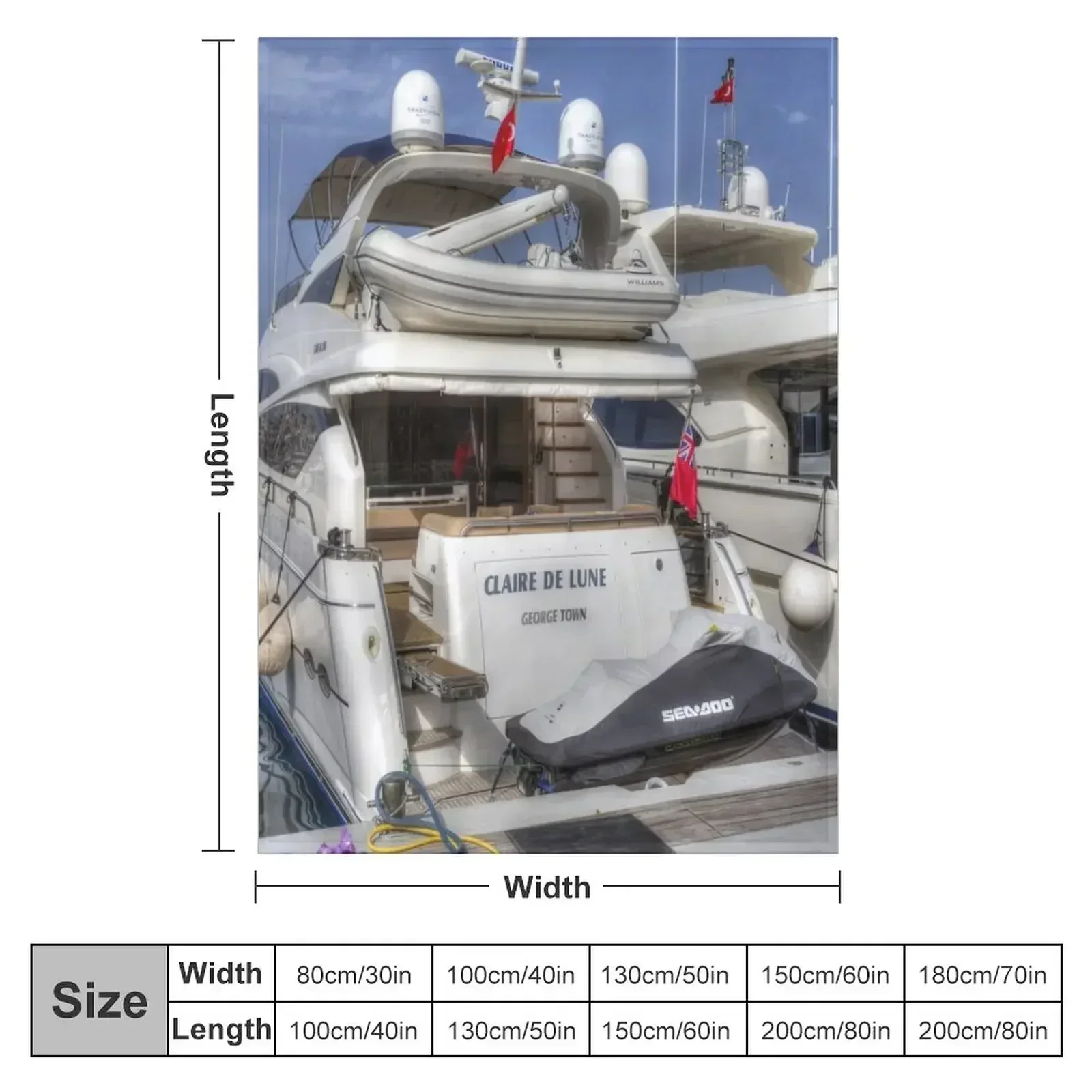 Новое одеяло для яхты Sunseeker 78 большое в стиле аниме персонализированный подарок