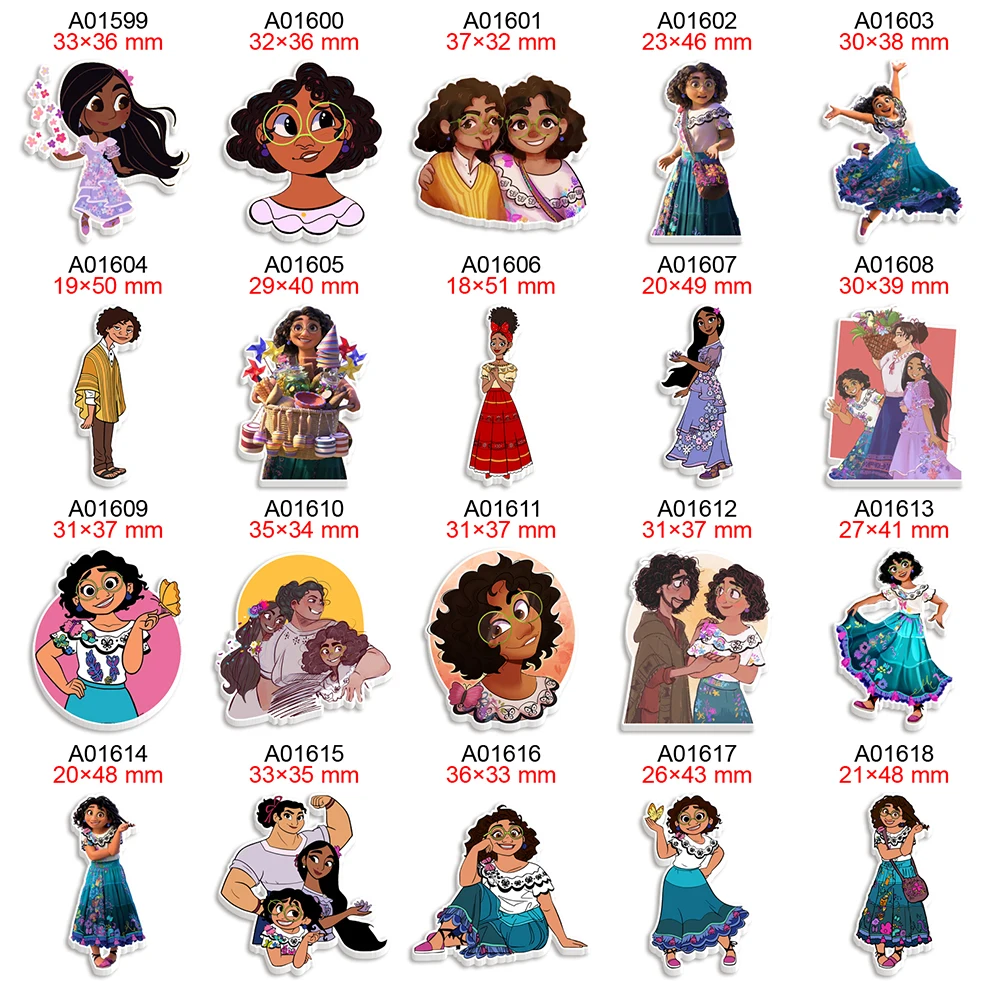 Пластиковый плоский кабошон с мультяшным принтом 30 шт./лот |