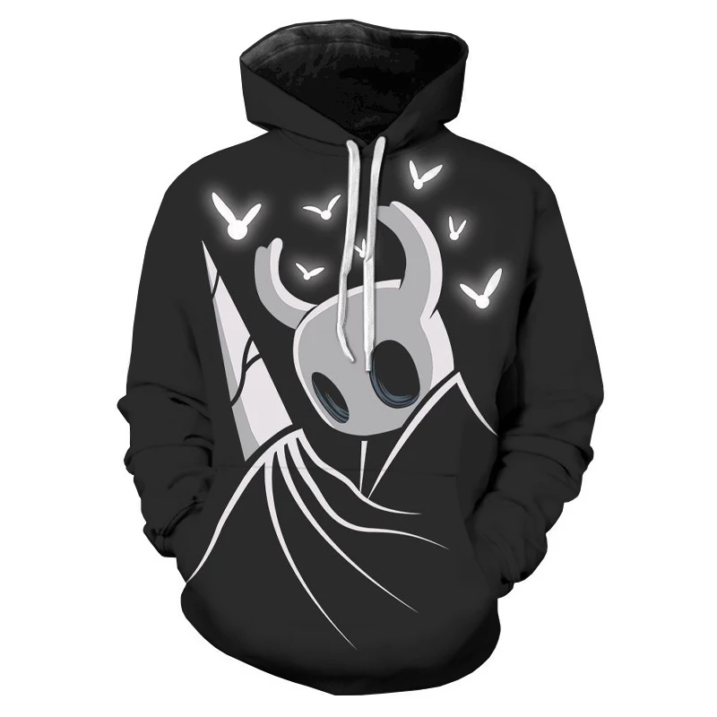 

Hot Hollow Knight Hoodies Men/Women Fashion New Popular Personality Anime Hoodie Harajuku Yin Yang Zipper Sweatshirts 3D Prined