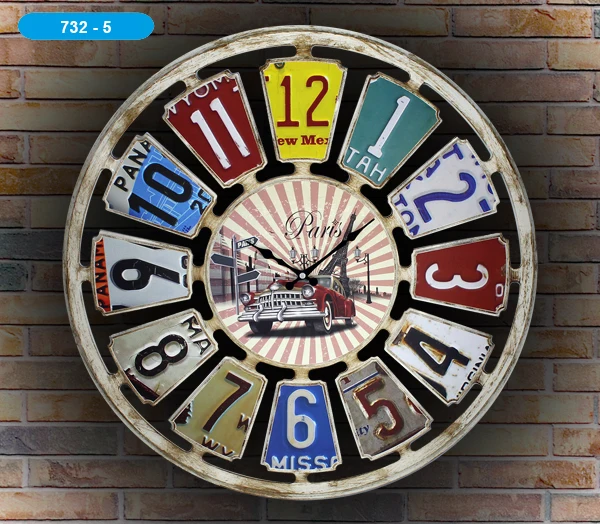 

Galaxy Living Room Series Bicycle Wall Clock 732-5