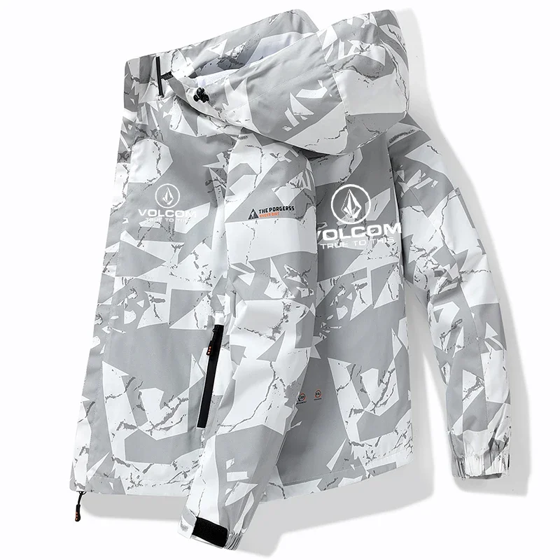 2025 Spring and Autumn New Coat VOLCOM Windproof Waterproof Outdoor Jacket Men's Camouflage Climbing