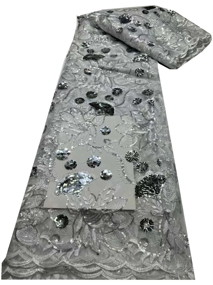 Высококачественная французская нигерийская вышивальная сетчатая ткань