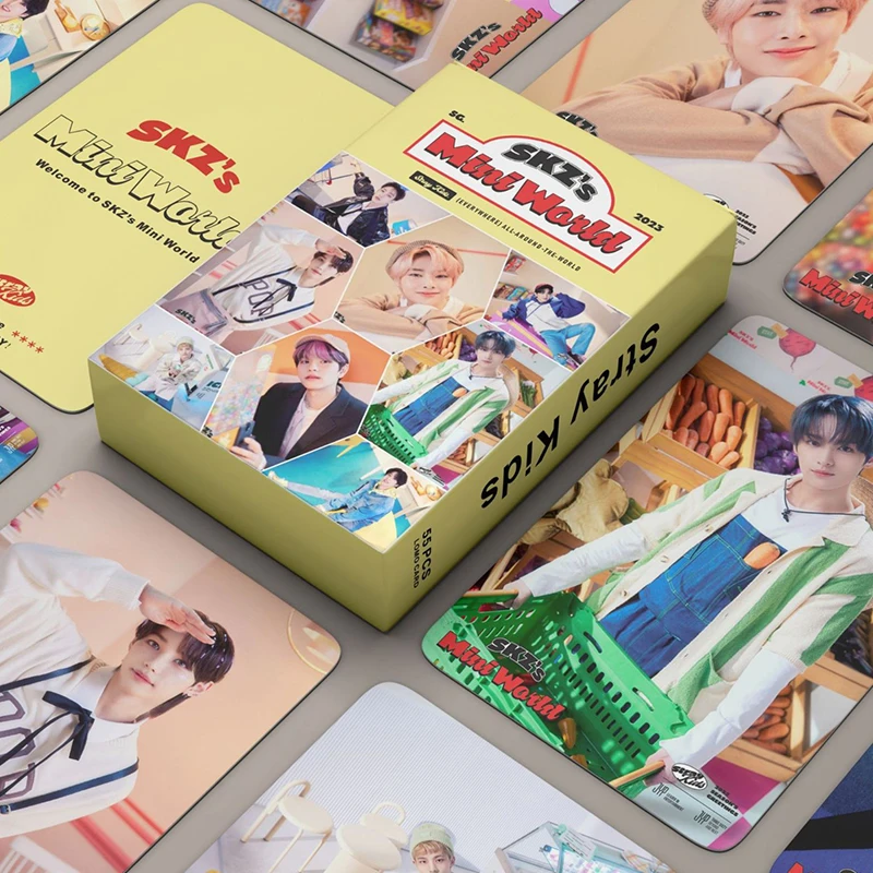 

55 шт./набор, Детские фотокарты SKZ'S Mini World Lomo, 2023