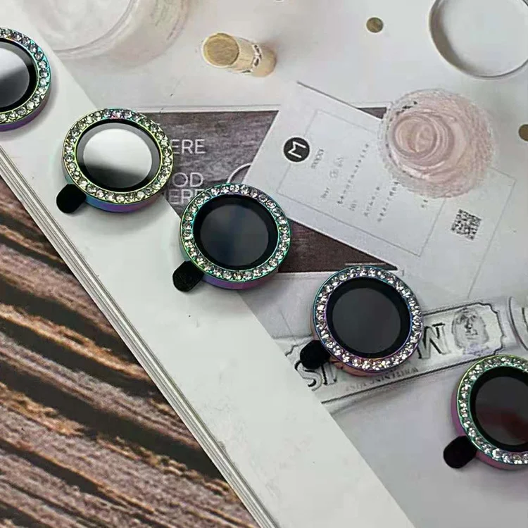 100PCS For IPhone 13 14 11 Pro Max Diamond Metal Camera Protector for IPhone 12 13 Mini Camera Protector Lens Protection Glass