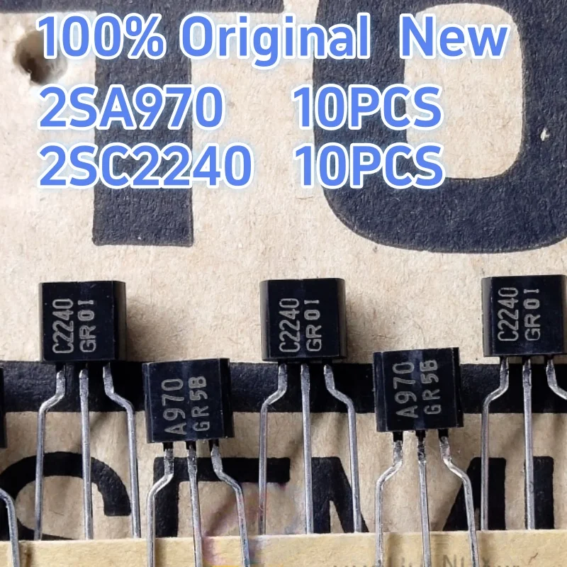 Оригинальные новые транзисторы 2SA970 2SC2240 A970 C2240 GR (10 пар) (art.: 3920db552be5c) - 3920db552be5c