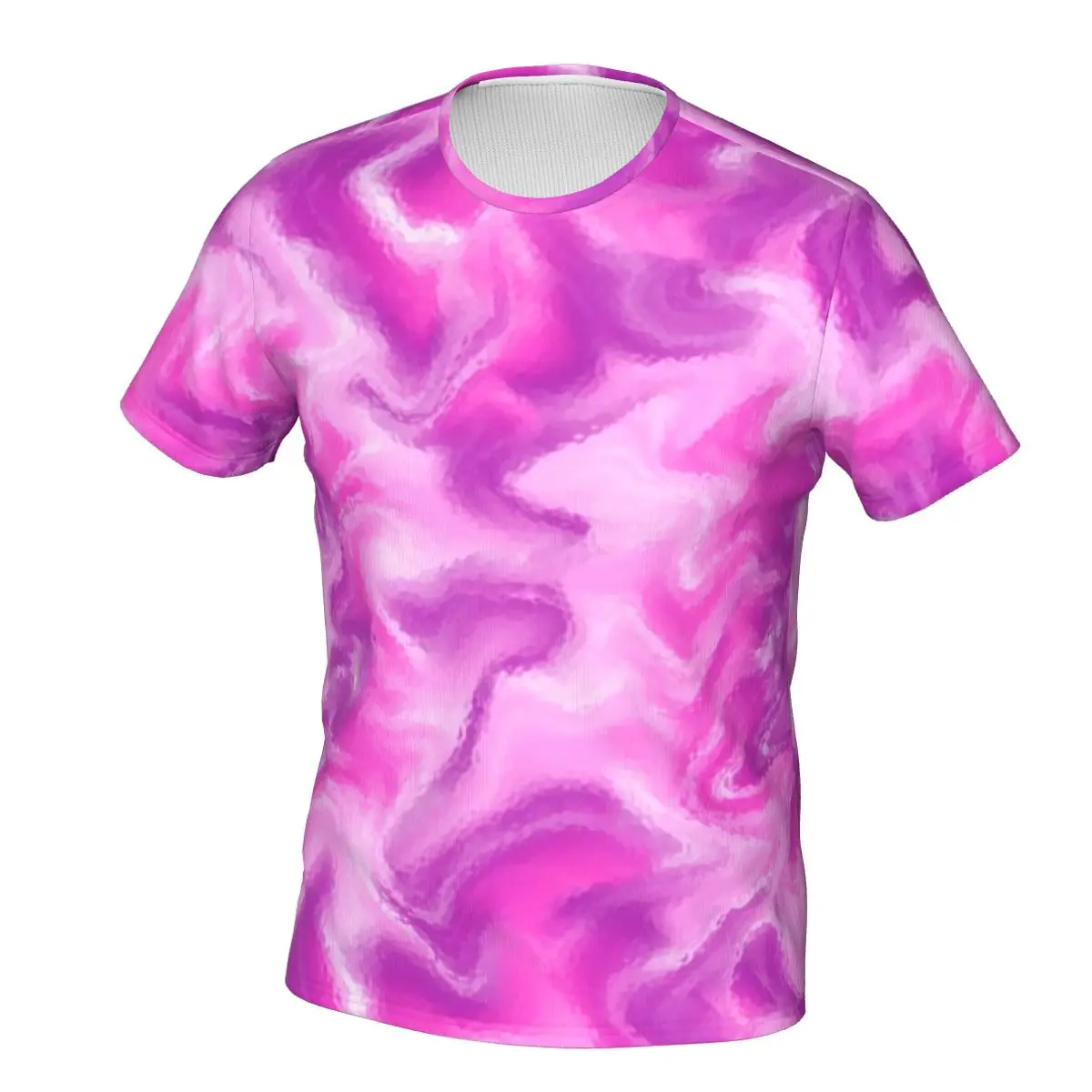 

Футболка с абстрактным рисунком, крутые дизайнерские футболки белого, розового, фиолетового цветов, с коротким рукавом и принтом, классные ...