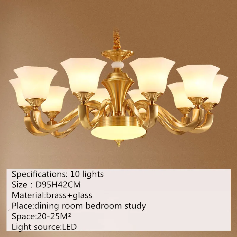 Современная подвеска ULANI из латуни металлическая медная люстра декор для