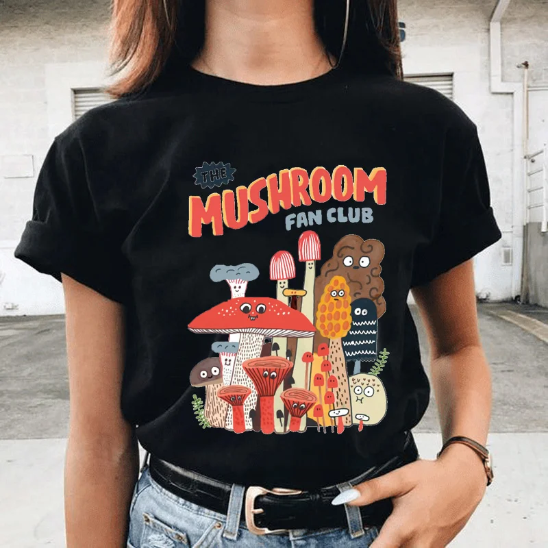 

mushroom t shirt men anime funny manga clothes vintage