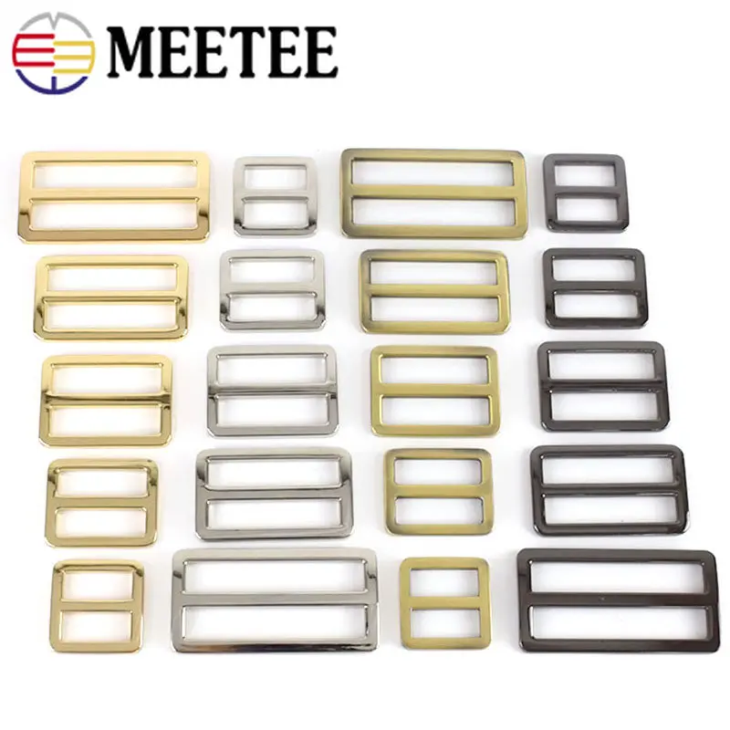 

30Pcs 20-50mm Metal Belt Buckle Slider Tri Glide Adjuster Bag Straps Buckles for Webbing Bags Shoes Garment Leather Accessories