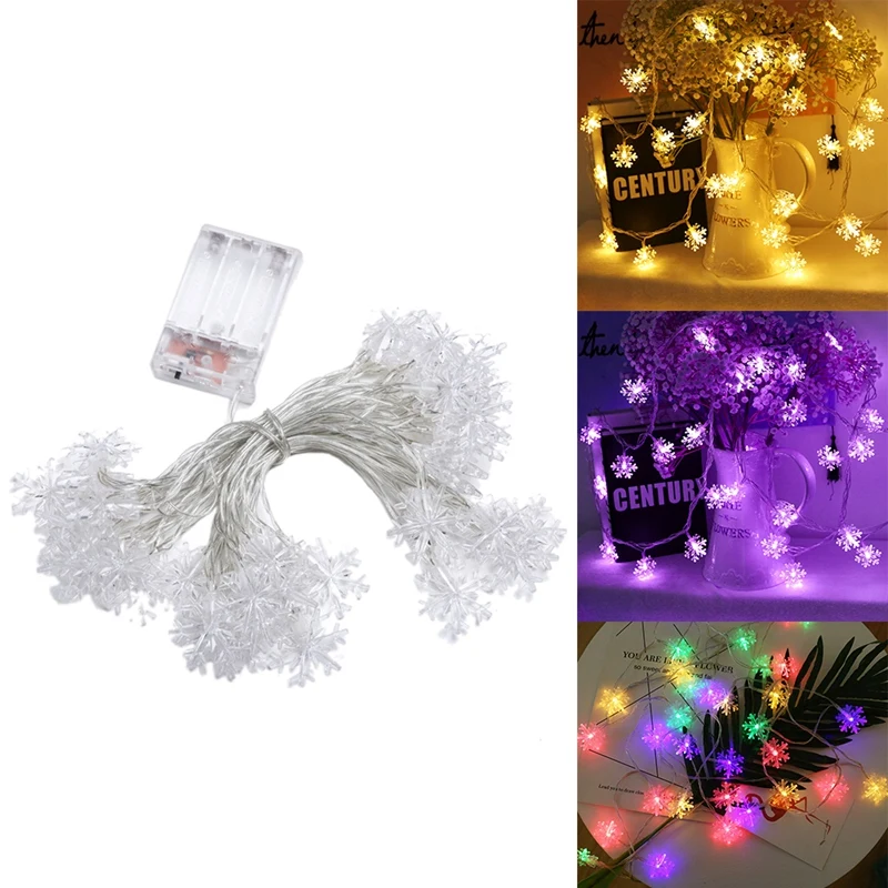 

LED Snowflake Fairy String Lights Garland Lights Christmas Tree Party Light
