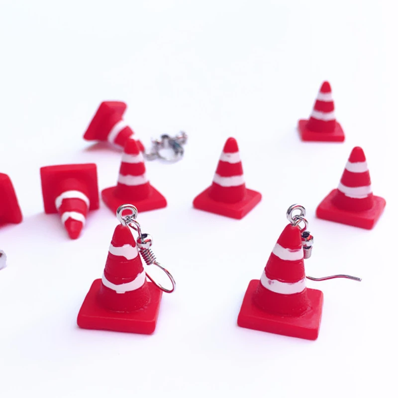 

Tapered Earrings - Stripes Driving Lightweight Black Light Statement Wacky Building Work Area Warning