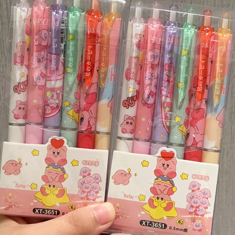 6 шт. гелевые ручки Kirby для девочек и мальчиков наборы шариковых ручек письма