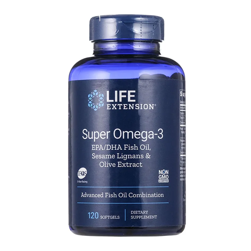

Free shipping Super Omega-3 EPA/DHA Fish Oil sesame Lignans & Olive Extract 120 softgels