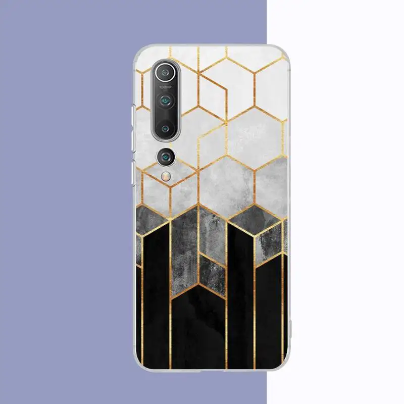 Геометрический мраморный чехол для телефона Samsung S21 A10 Redmi Note 7 9 Huawei P30Pro Honor 8X 10i |