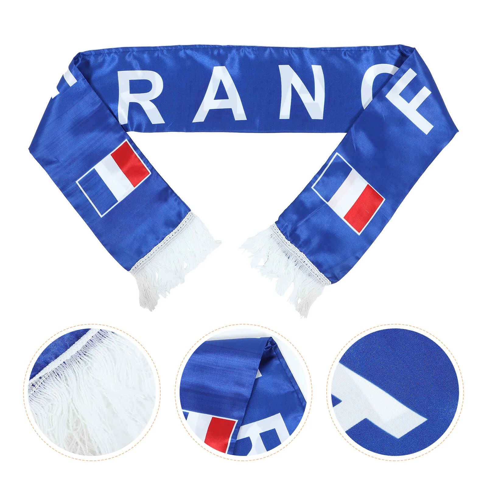 

2pcs France Soccer Knit Scarf Champions Soccer Celebrate Team Scarf National Soccer High- Definition Knit Scarf Official World
