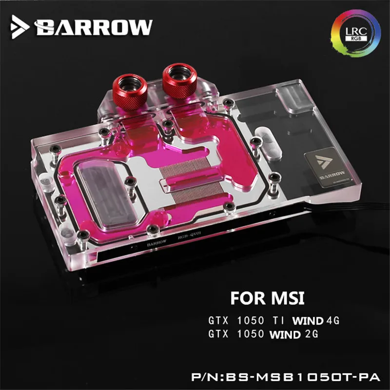 

Barrow PC Water Cooling GPU Water Block For MSI GTX1050Ti/1050 Video Card GPU Cooling,Copper VGA Cooler BS-MSB1050T-PA