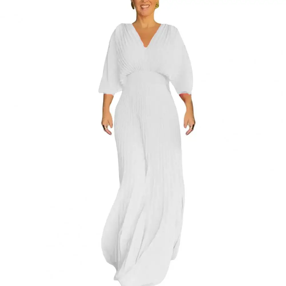 Элегантное Вечернее Платье с V-образным вырезом и рукавами-тележками