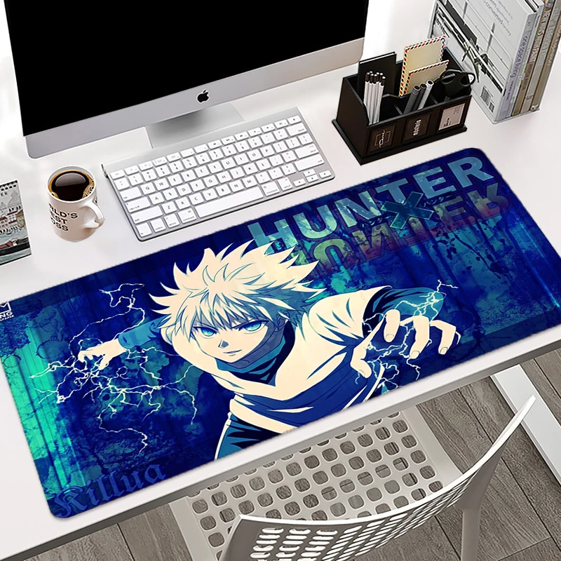 

DIY Anime Hunter x Hunter Mouse Pad RGB 90X40 Game MousePad Oversized Laptop Keyboard Pad Light Table Mat for playing games